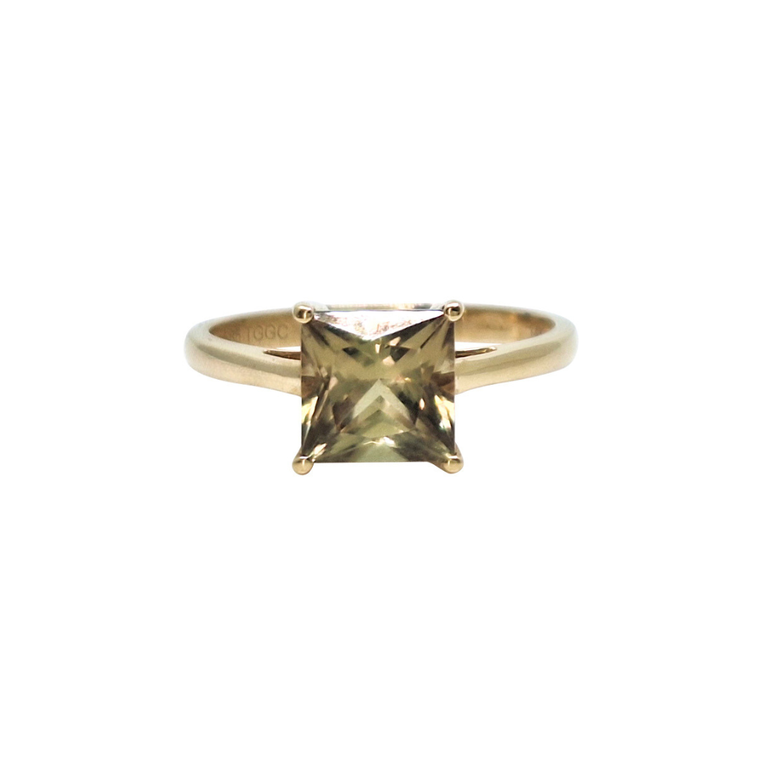 14ct Yellow Gold csarite Gemstone Ring