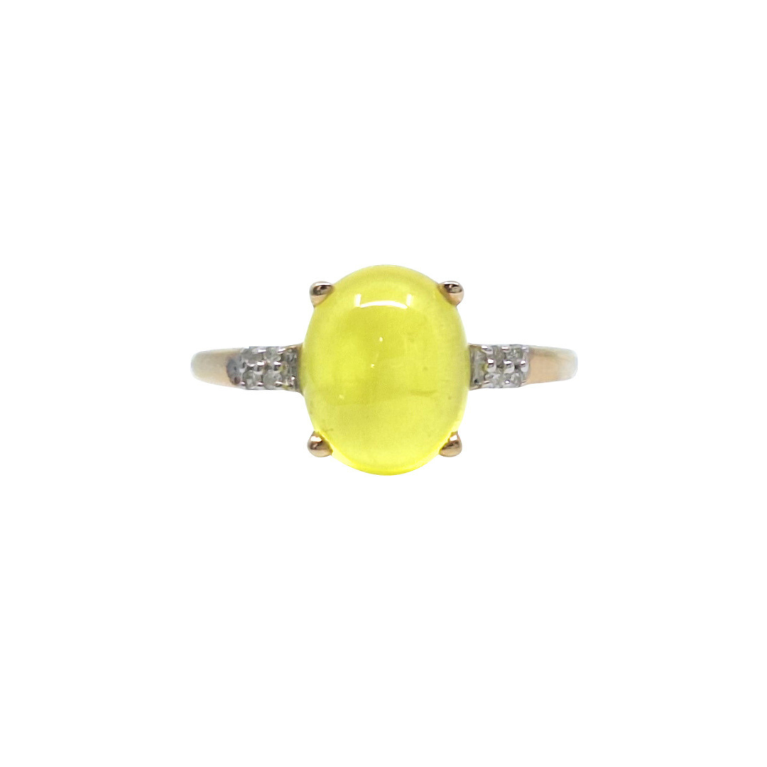 9ct Yellow Gold Yellow Gemstone Ring