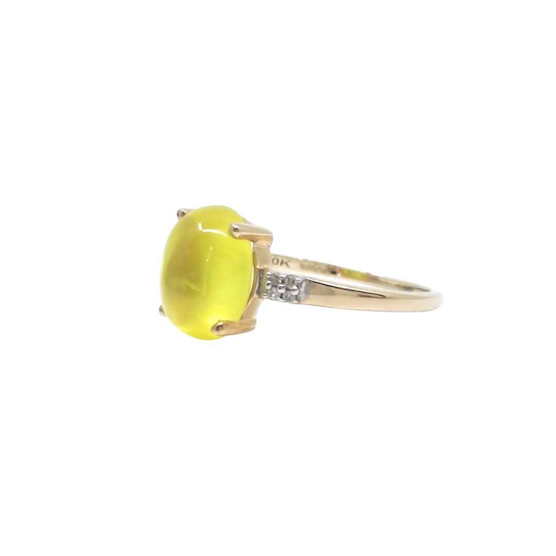 9ct Yellow Gold Yellow Gemstone Ring