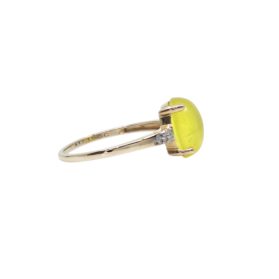 9ct Yellow Gold Yellow Gemstone Ring