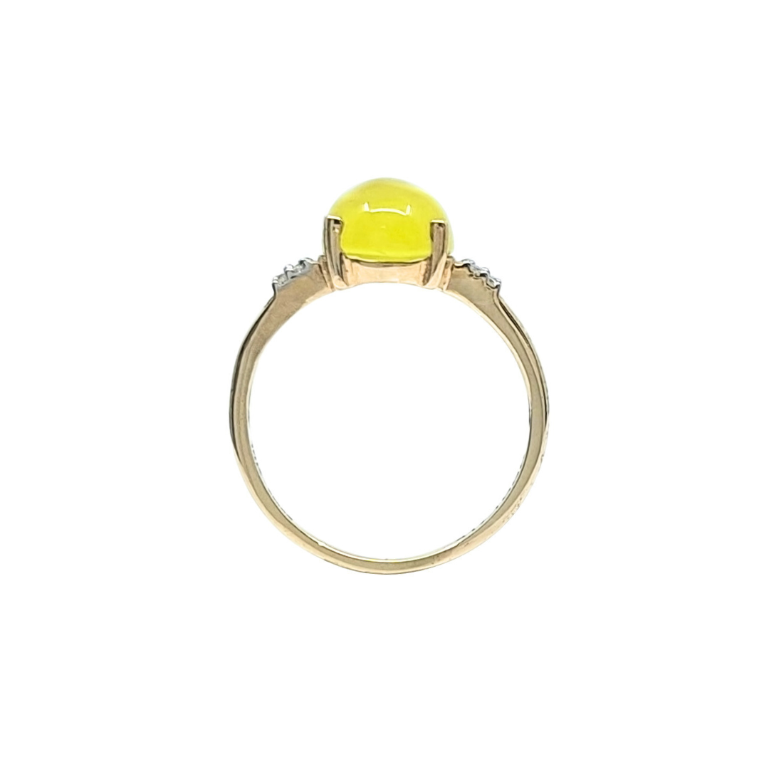 9ct Yellow Gold Yellow Gemstone Ring