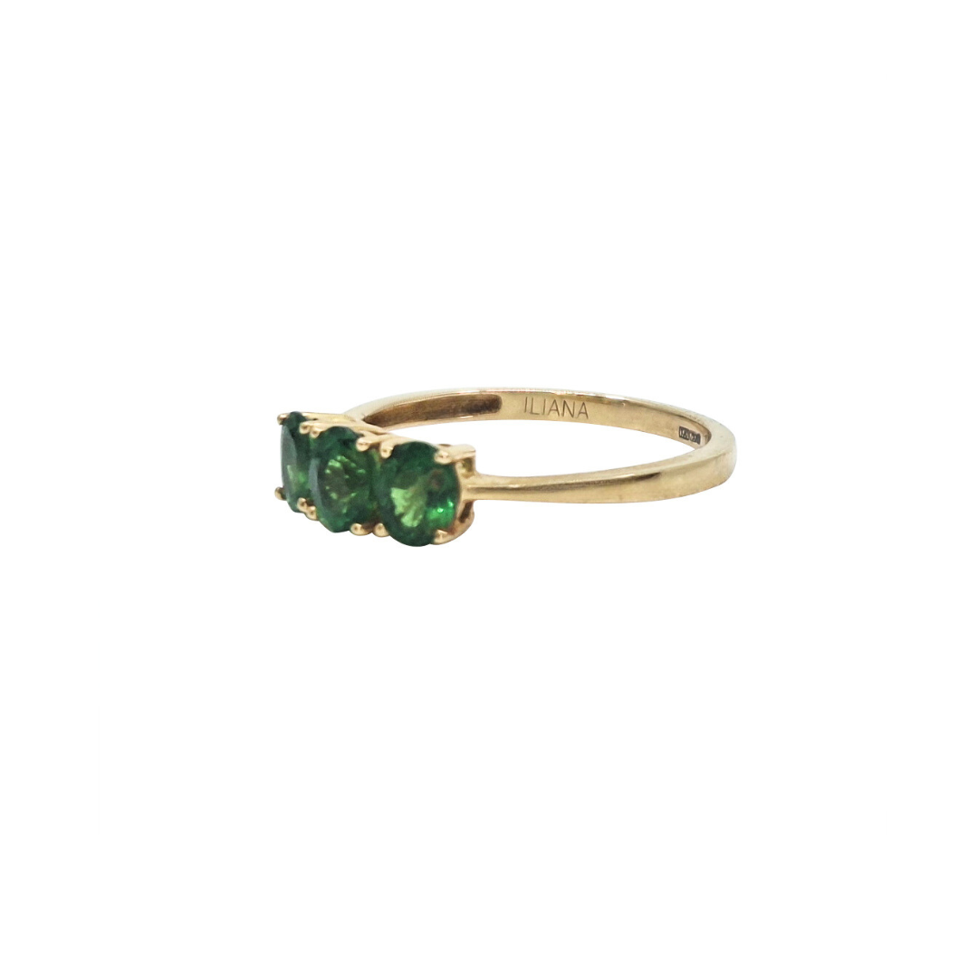 18ct Yellow Gold Green Garnet Ring