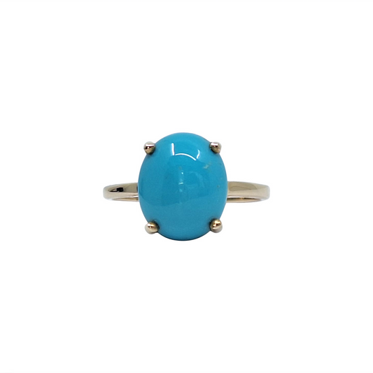 9ct Yellow Gold Turquoise Ring