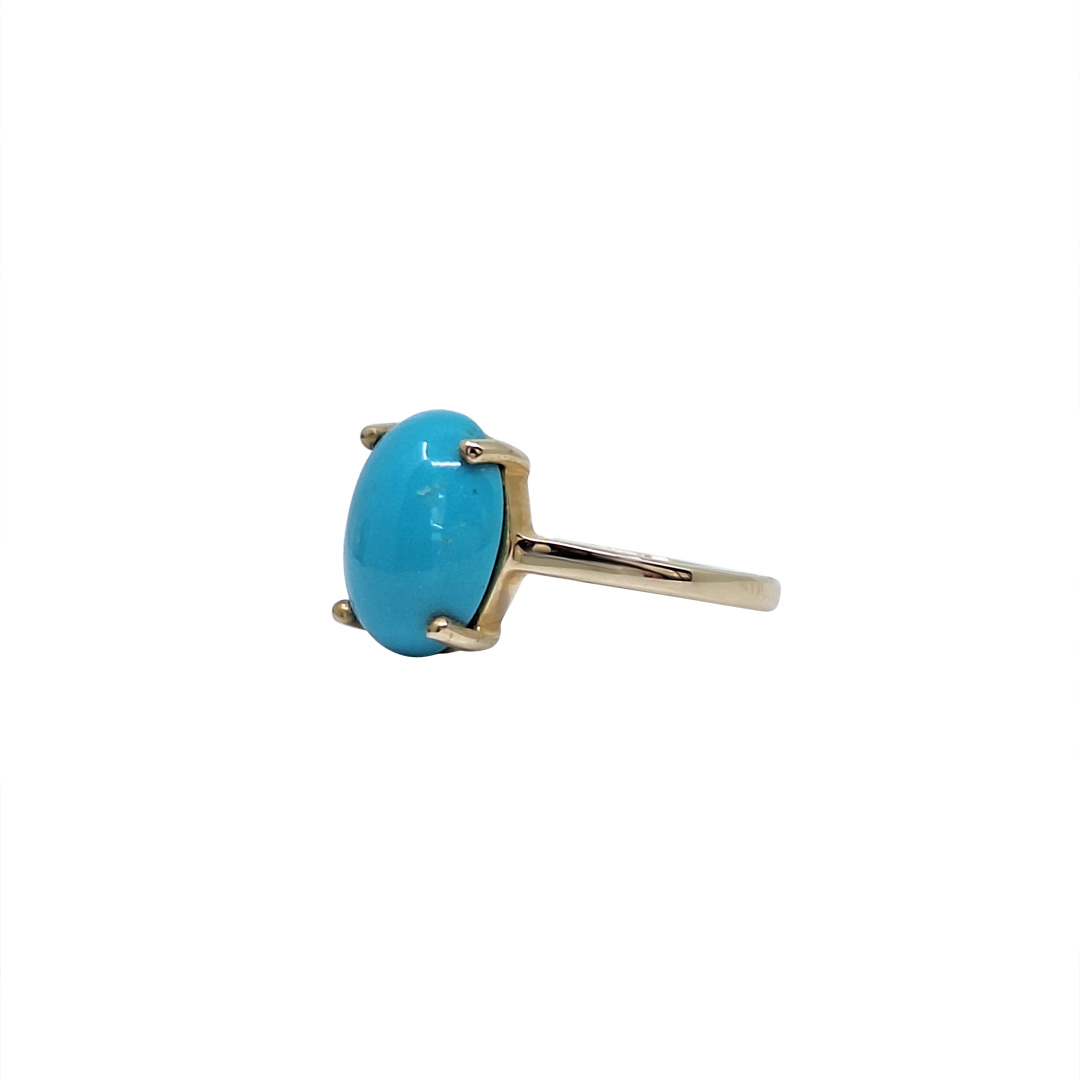 9ct Yellow Gold Turquoise Ring