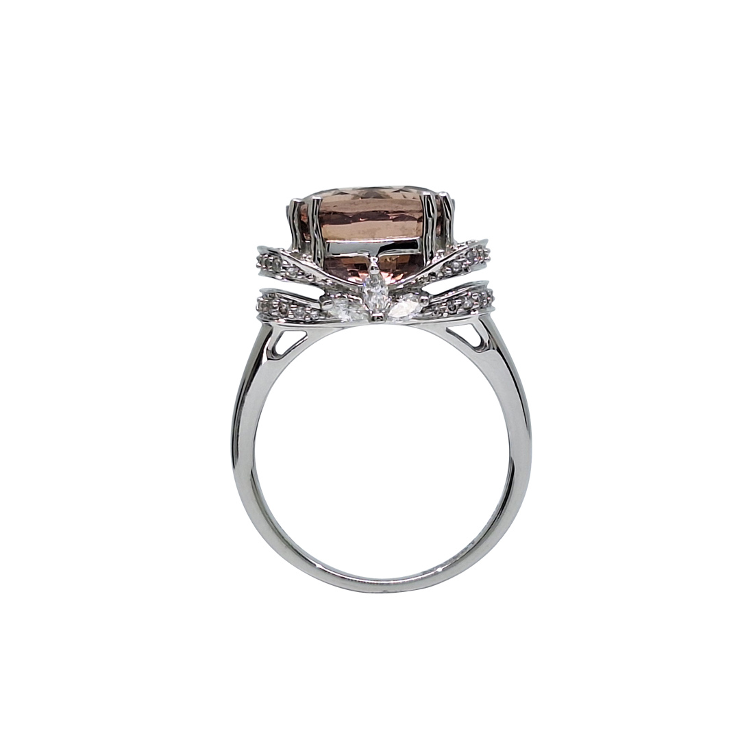 Platinum Spinel & Diamond Ring