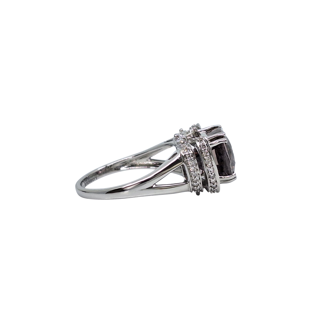 Platinum Spinel & Diamond Ring