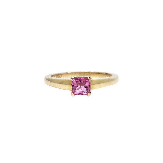 18ct Yellow Gold Pink Sapphire Ring