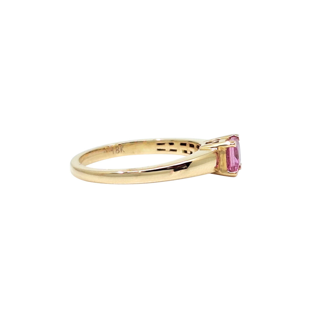 18ct Yellow Gold Pink Sapphire Ring