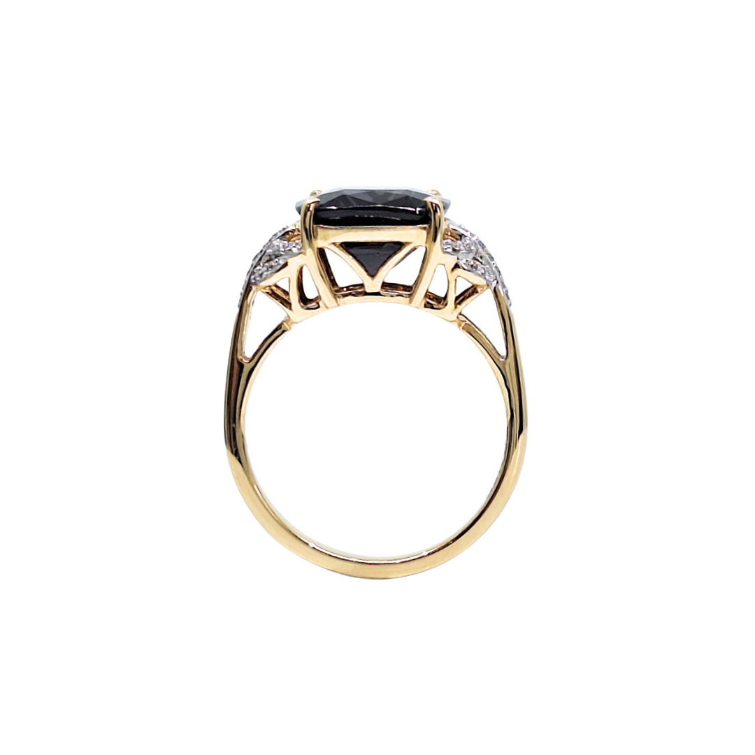 18ct Yellow Gold Spinel & Diamond Ring