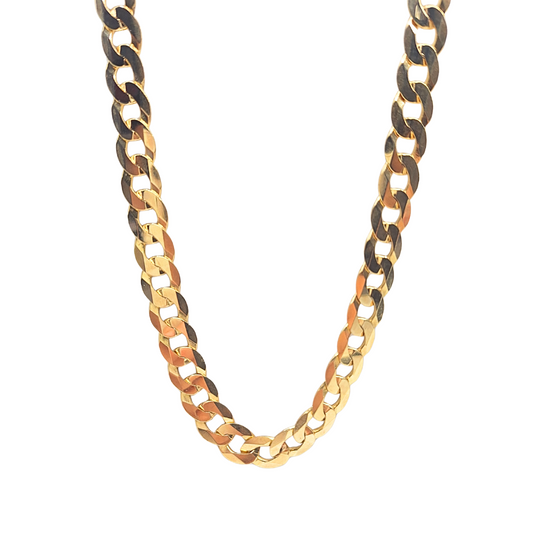 9ct Yellow Gold Curb Chain 28"