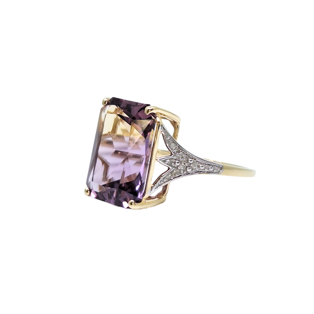 9ct Yellow Gold Ametrine Ring