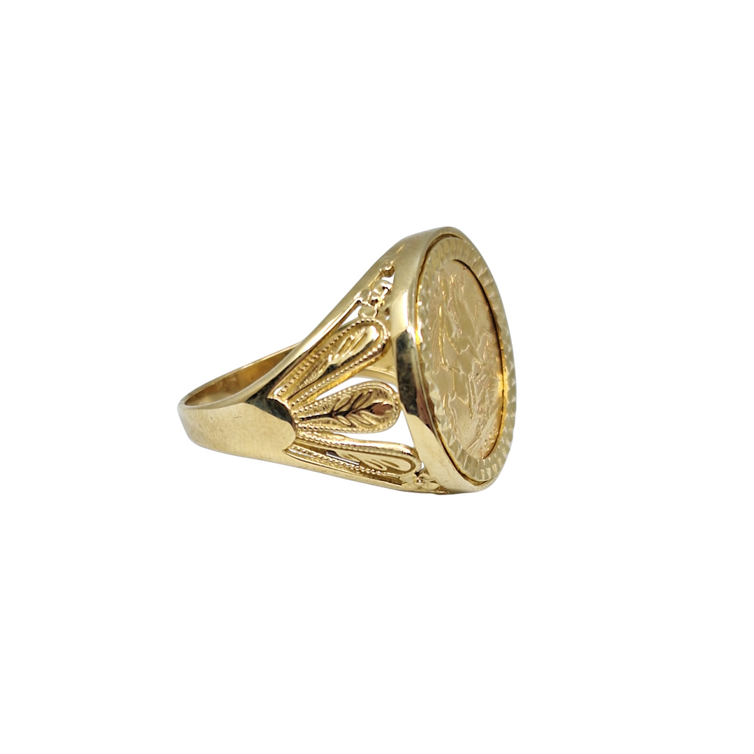 9ct Yellow Gold Half Sovereign Ring