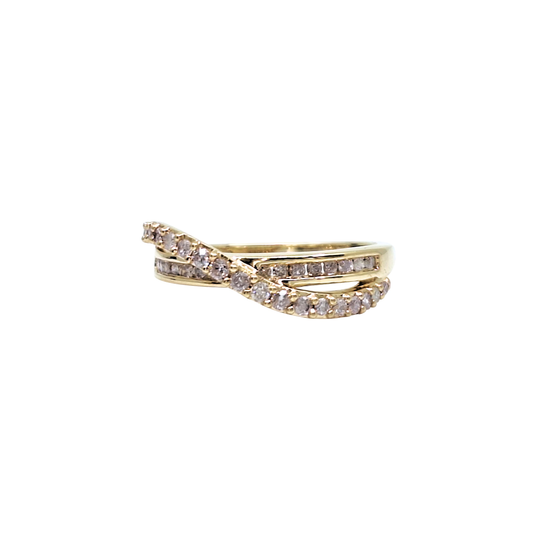 9ct Yellow Gold Diamond Ring