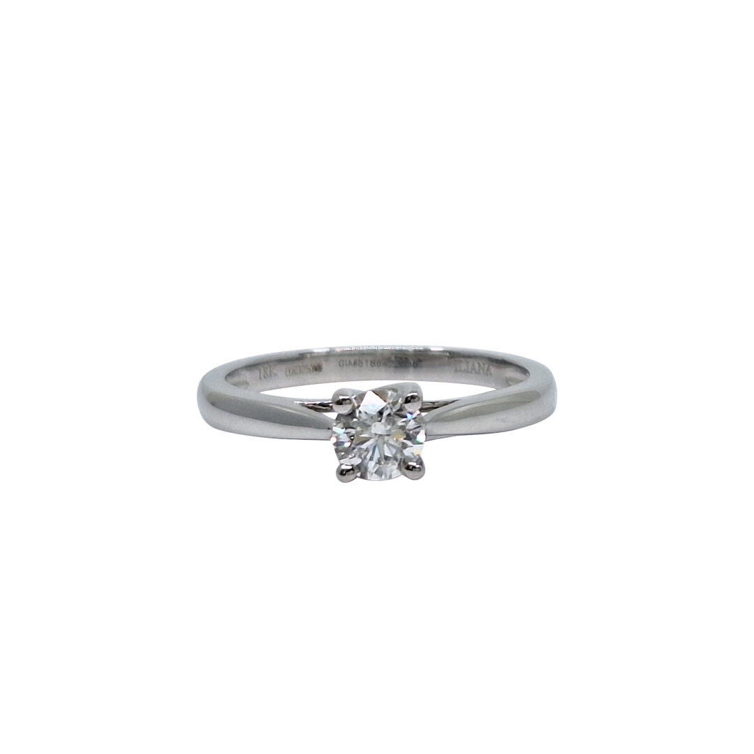 18ct White Gold Diamond Solitaire Ring