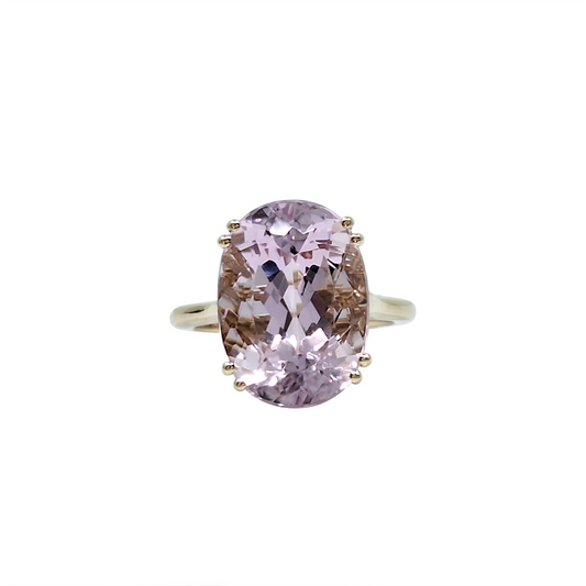 14ct Yellow Gold Pink Gemstone Ring