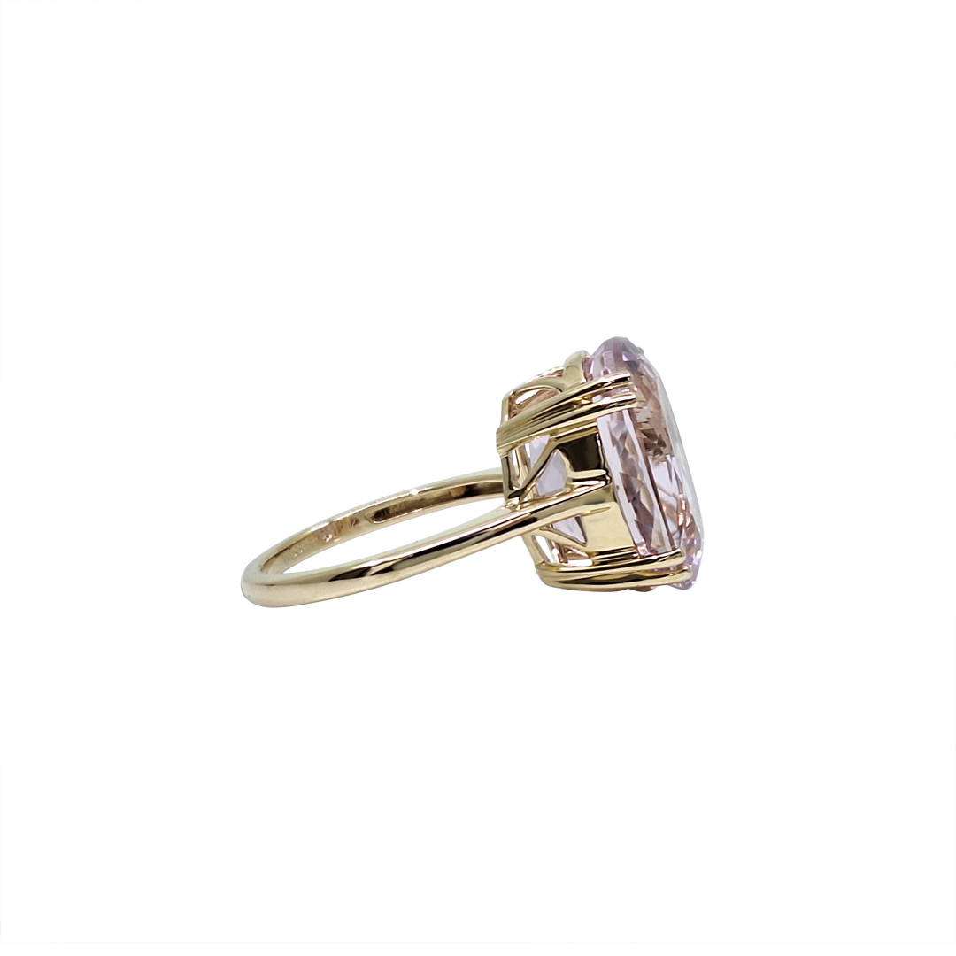 14ct Yellow Gold Pink Gemstone Ring