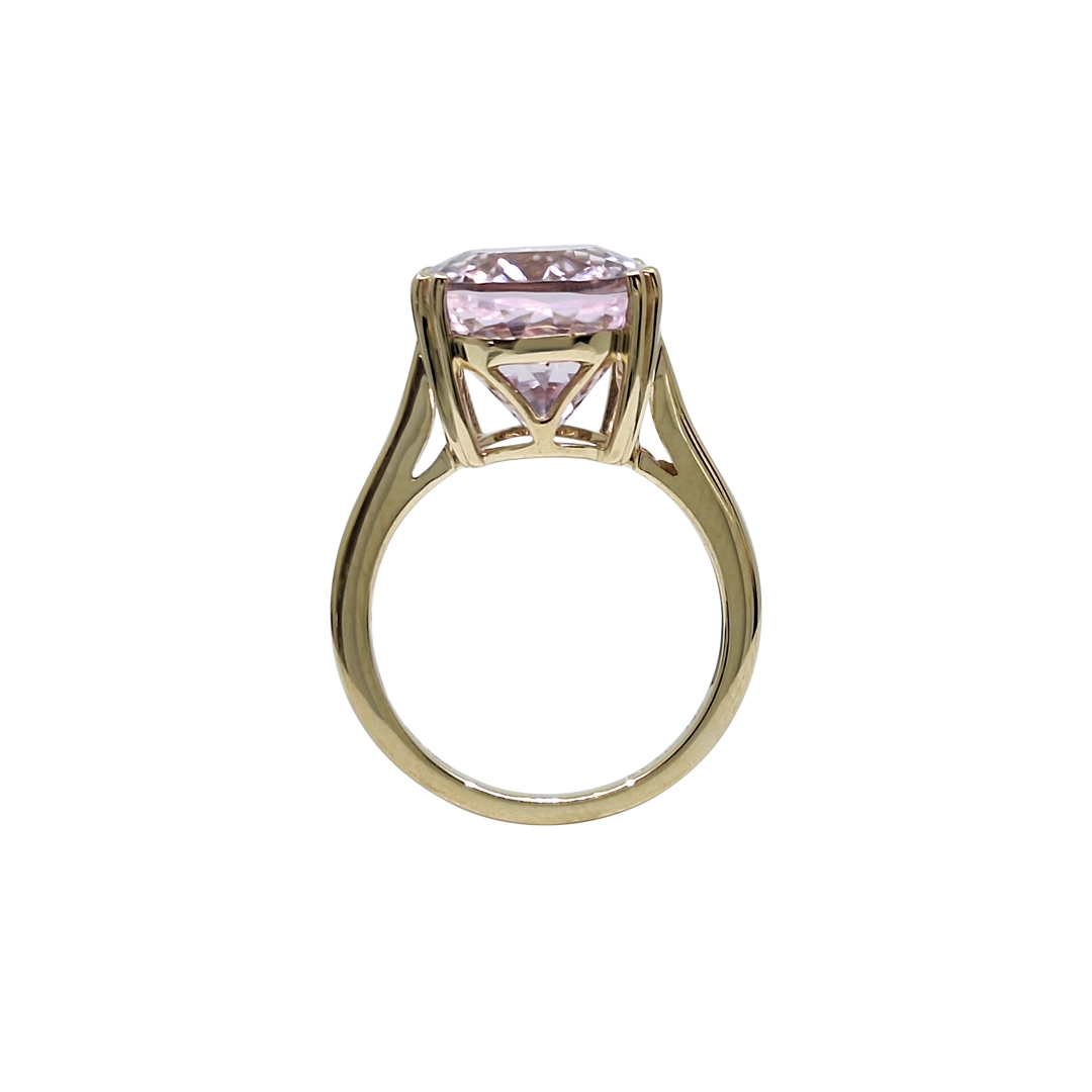 14ct Yellow Gold Pink Gemstone Ring