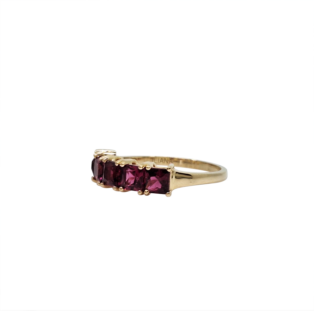 18ct Yellow Gold Red Gemstone Ring