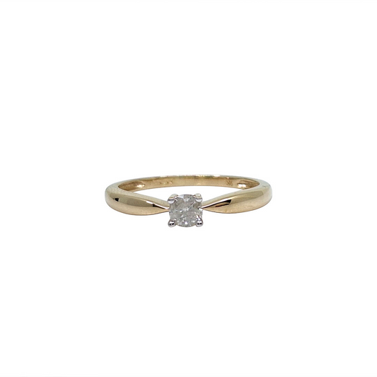 9ct Yellow Gold Diamond Solitaire Ring