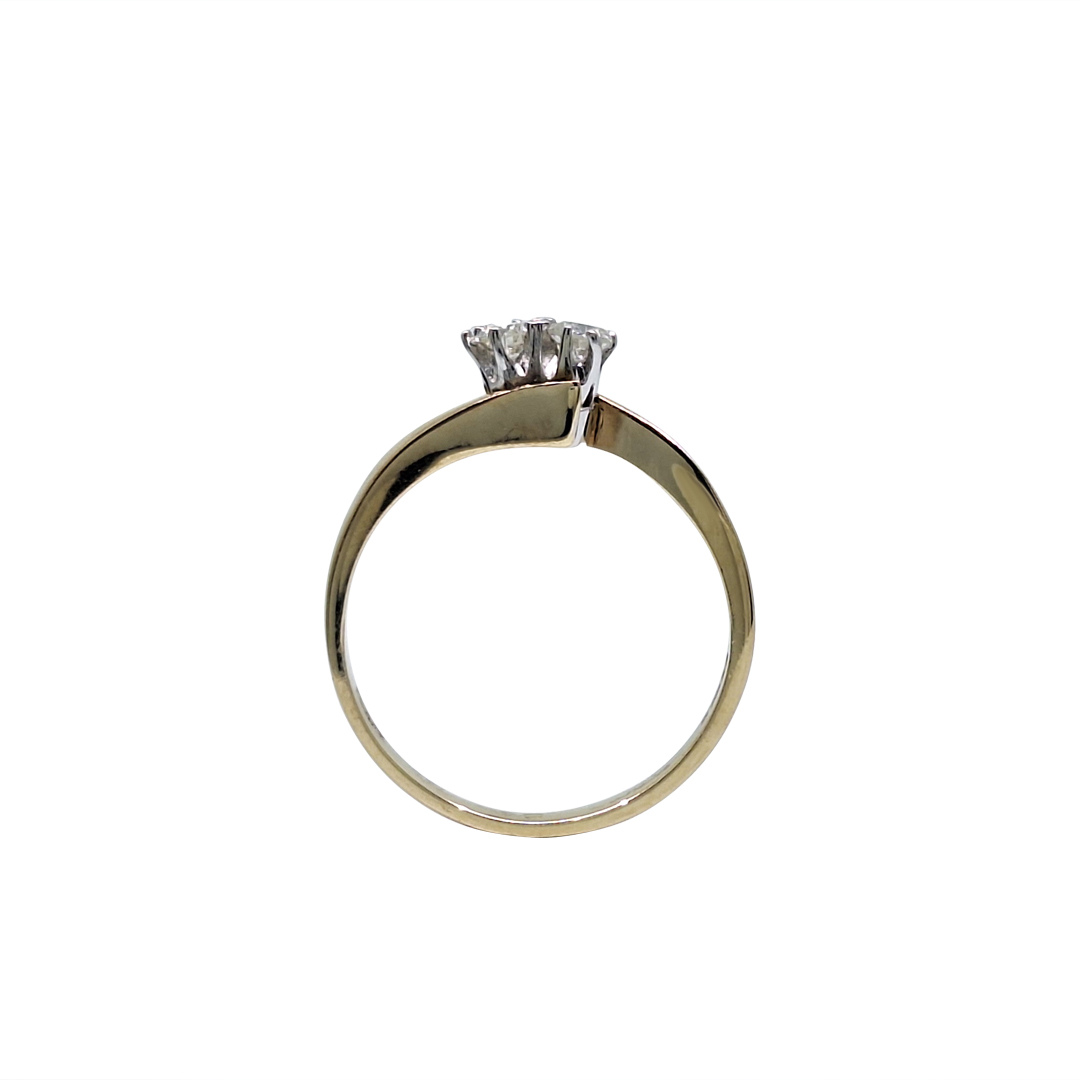 9ct Yellow Gold Two Stone Diamond Ring