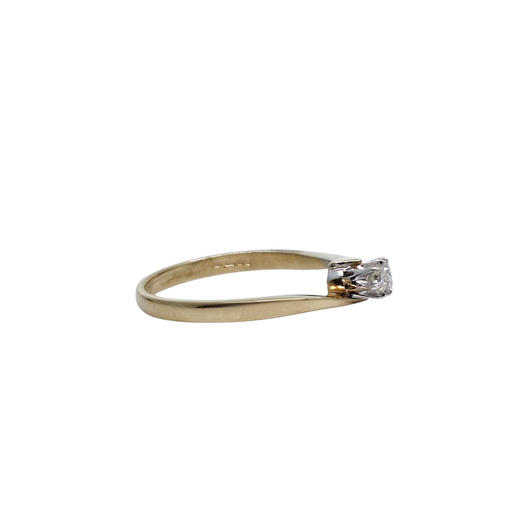 9ct Yellow Gold Two Stone Diamond Ring