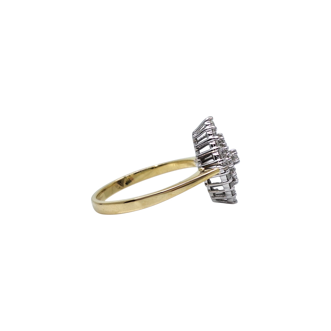 18ct Yellow Gold Diamond Cluster Ring