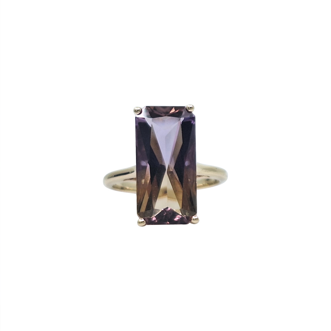 14ct Yellow Gold Ametrine Gemstone Ring