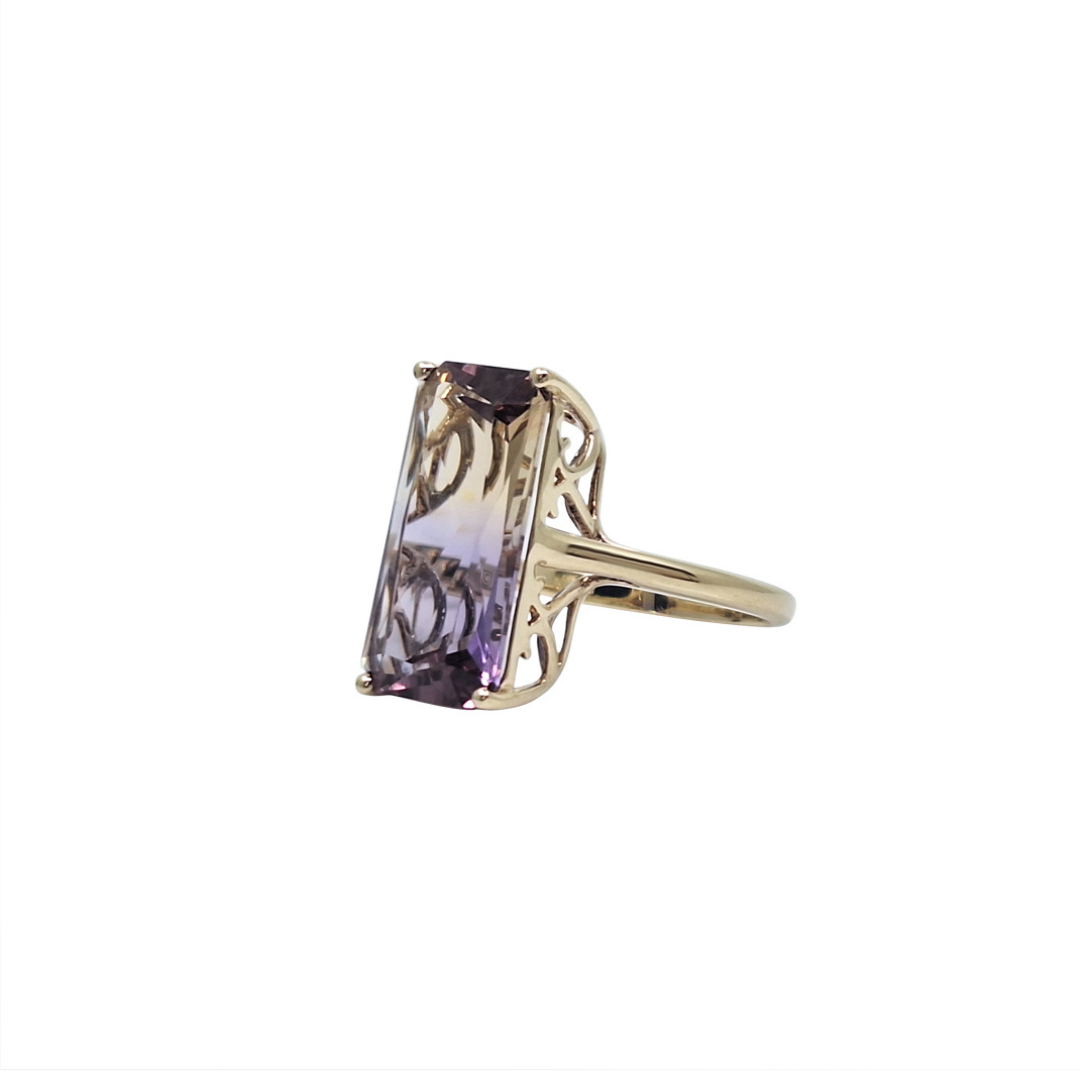 14ct Yellow Gold Ametrine Gemstone Ring