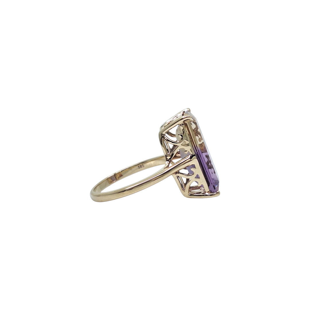 14ct Yellow Gold Ametrine Gemstone Ring