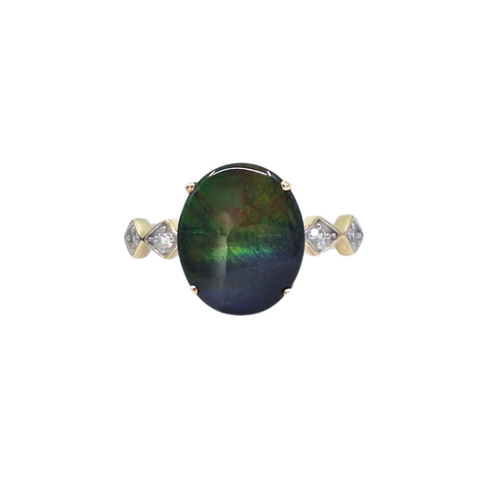 9ct Yellow Gold Opal Doublet Dress ring