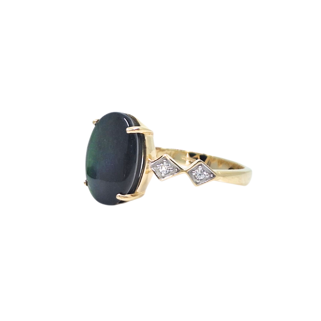 9ct Yellow Gold Opal Doublet Dress ring