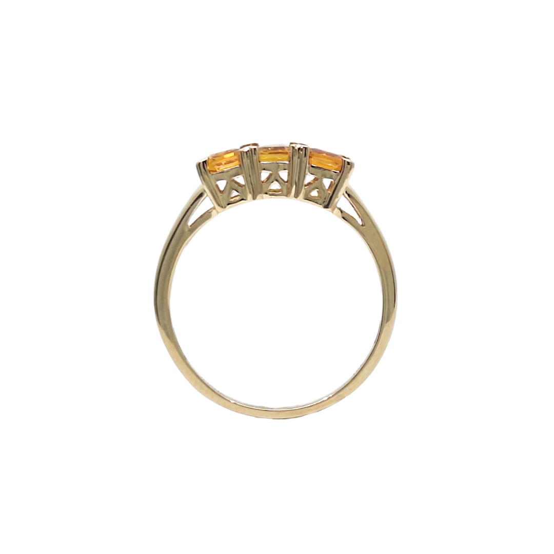 18ct Yellow Gold Three Stone Gemstone Ring