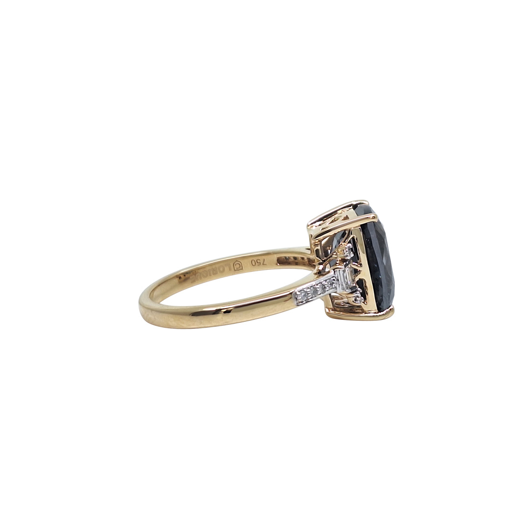 18ct Yellow Gold Gemstone & Diamond Ring