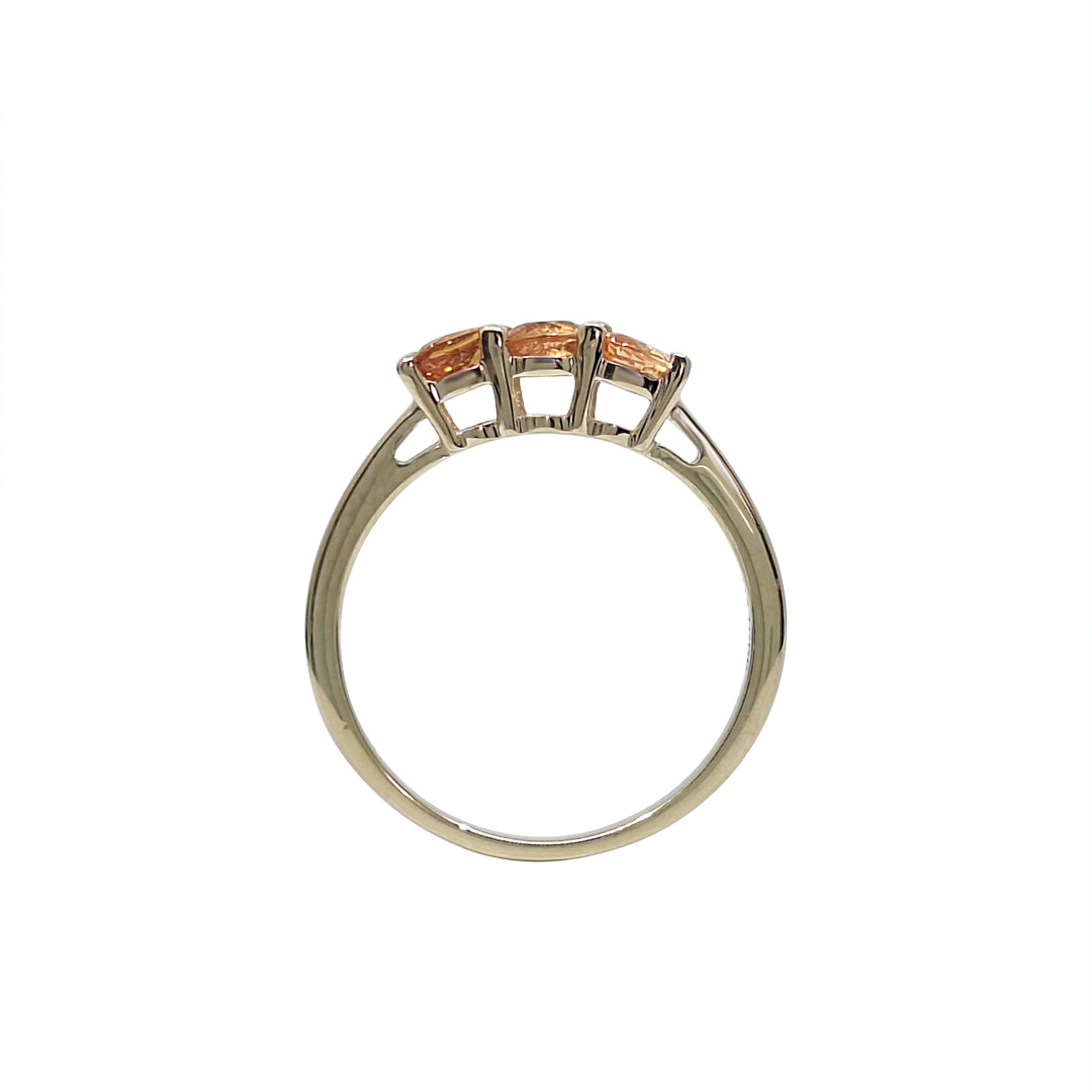 9ct Yellow Gold Orange Gemstone Ring