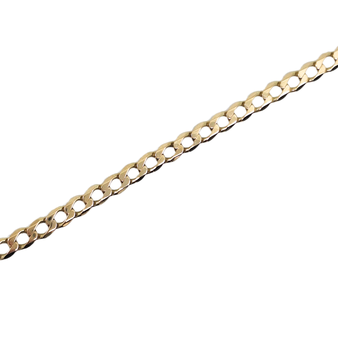 9ct Yellow Gold Curb Chain 22"