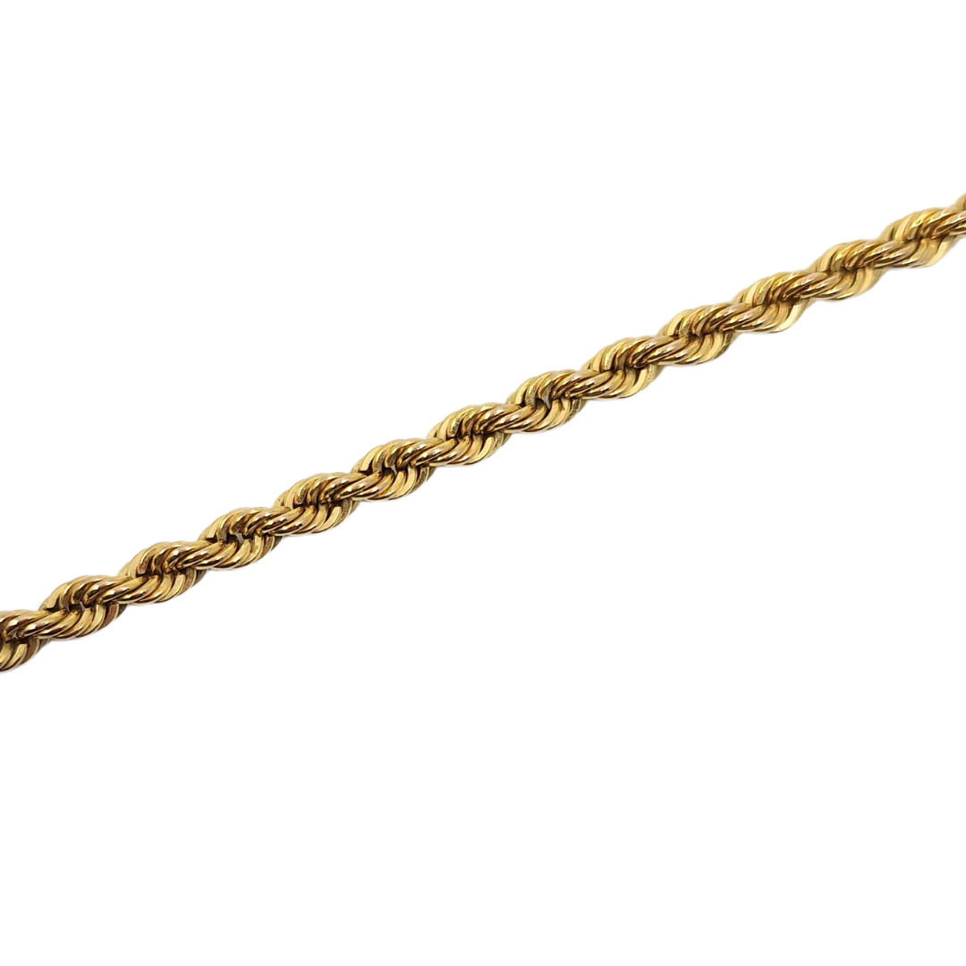 9ct Yellow Gold Rope Chain 20"