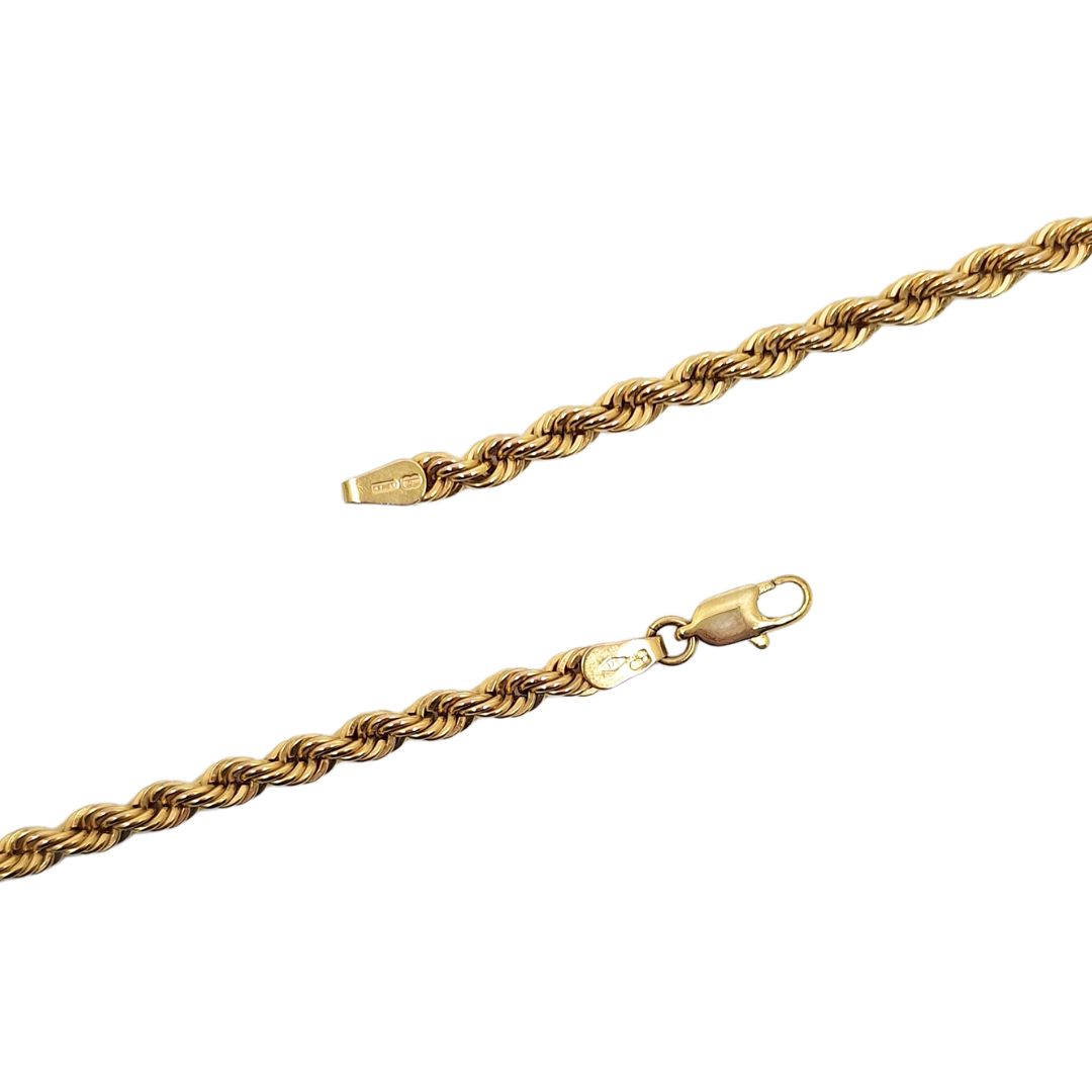 9ct Yellow Gold Rope Chain 20"