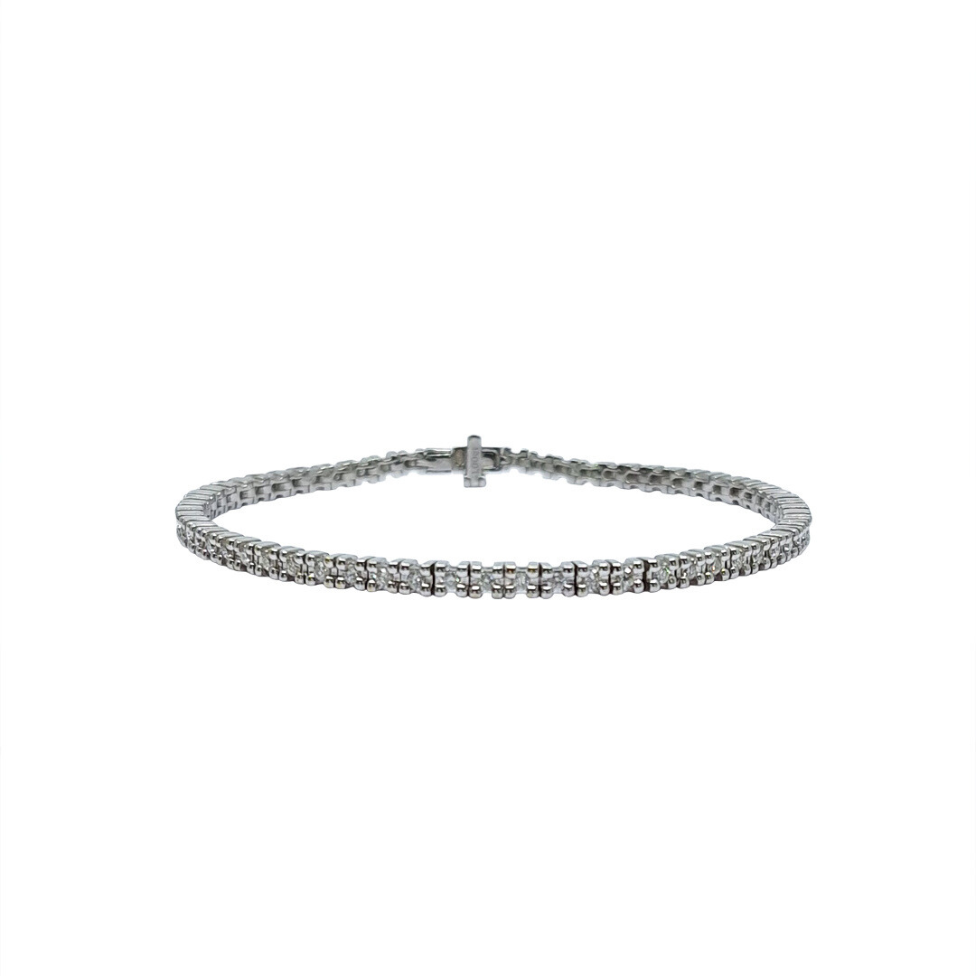 18ct White Gold Diamond Tennis Bracelet