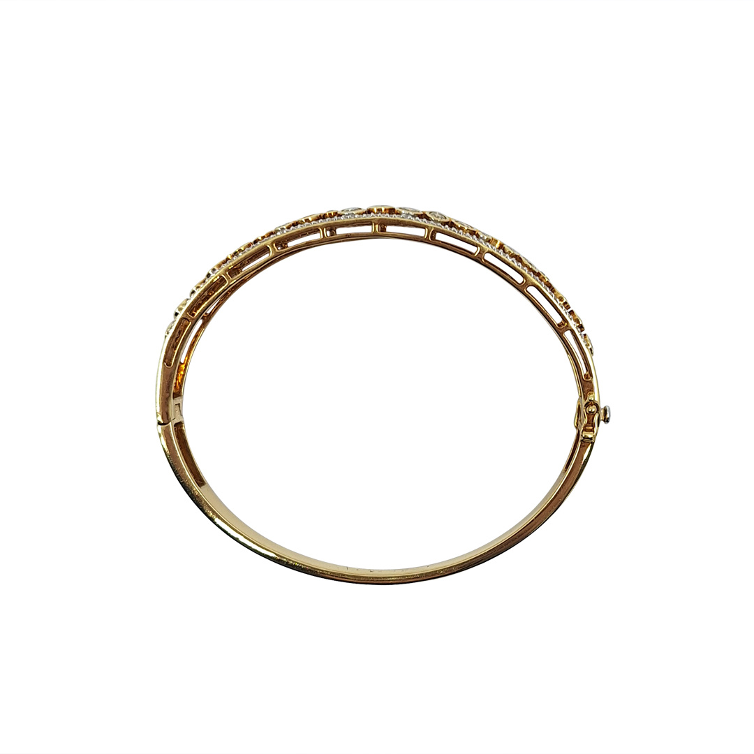 18ct Yellow Gold Diamond Bangle