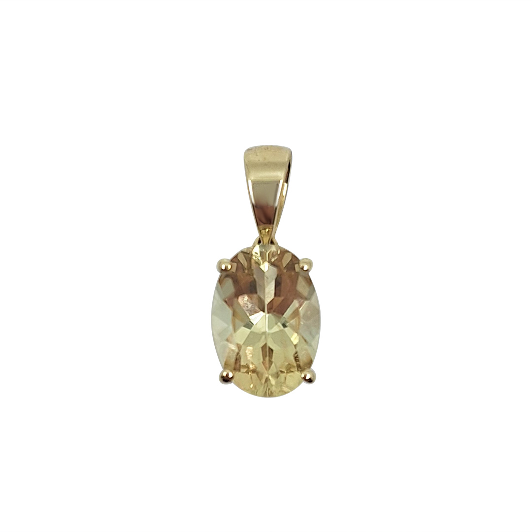 10ct Yellow Gold Gemstone Pendant