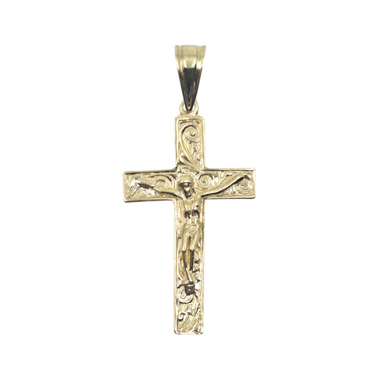 9ct Yellow Gold Crucifix