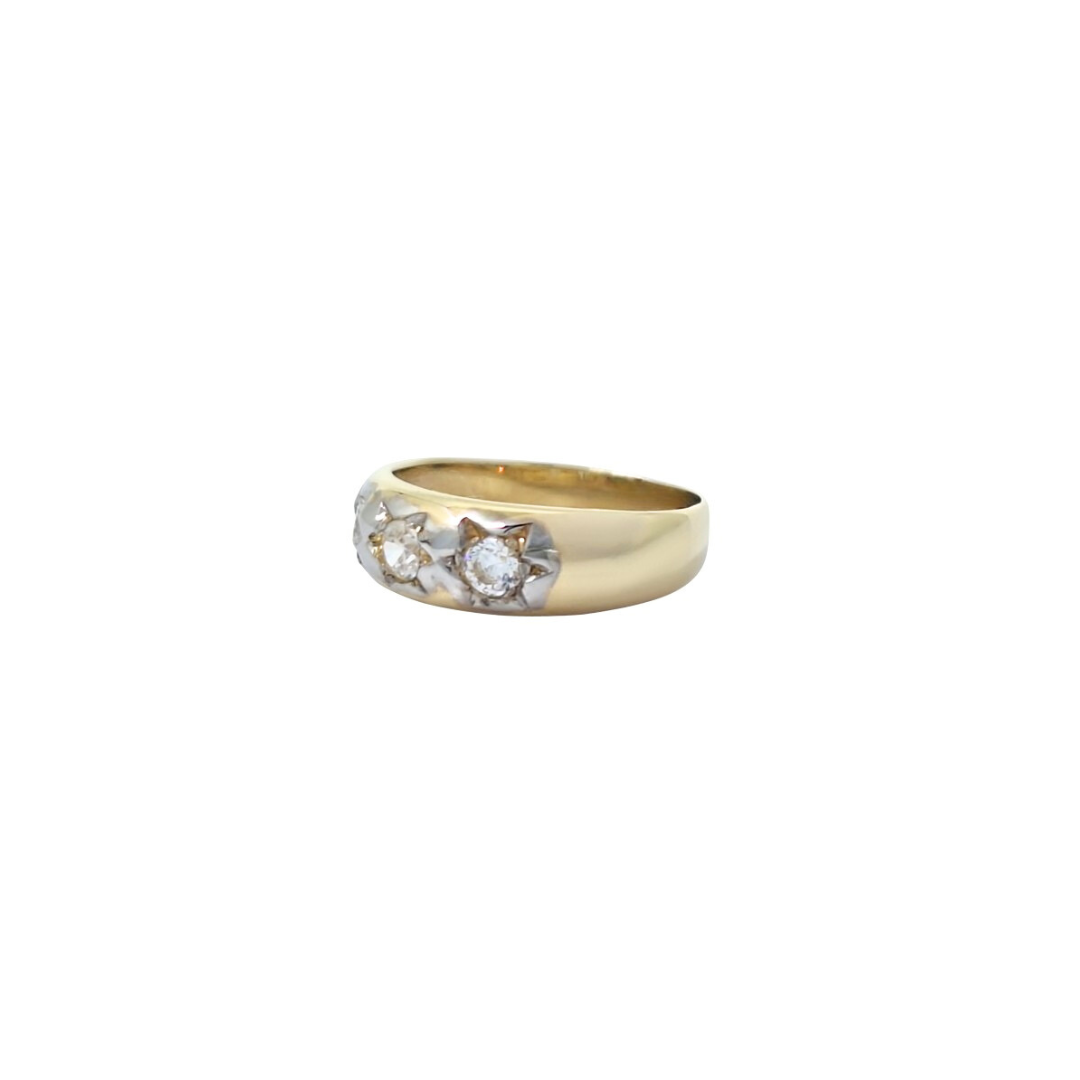 9ct Yellow Gold Children's Three Stone CZ Ring