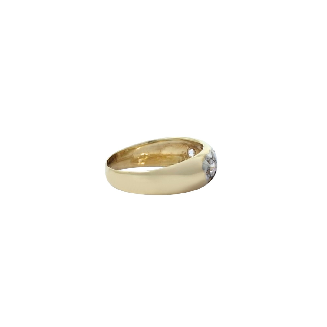 9ct Yellow Gold Children's Three Stone CZ Ring