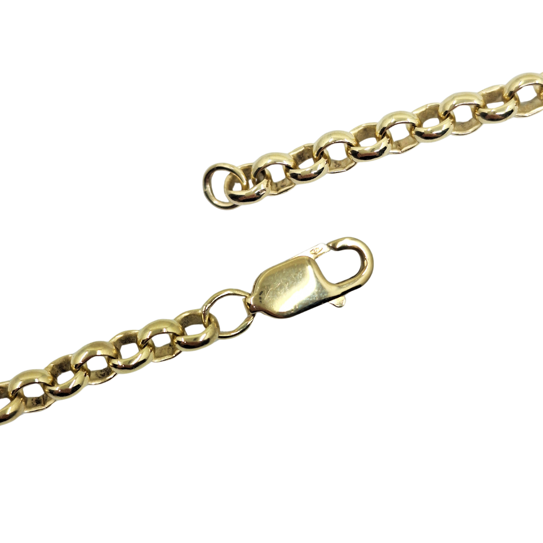 9ct Yellow Gold Belcher Anklet