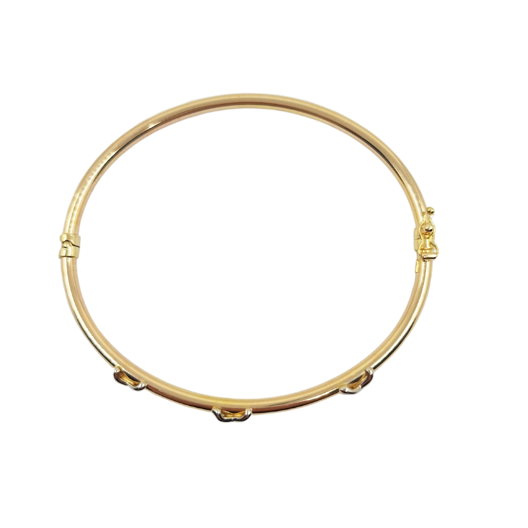 9ct Yellow Gold Kiss Design Bangle