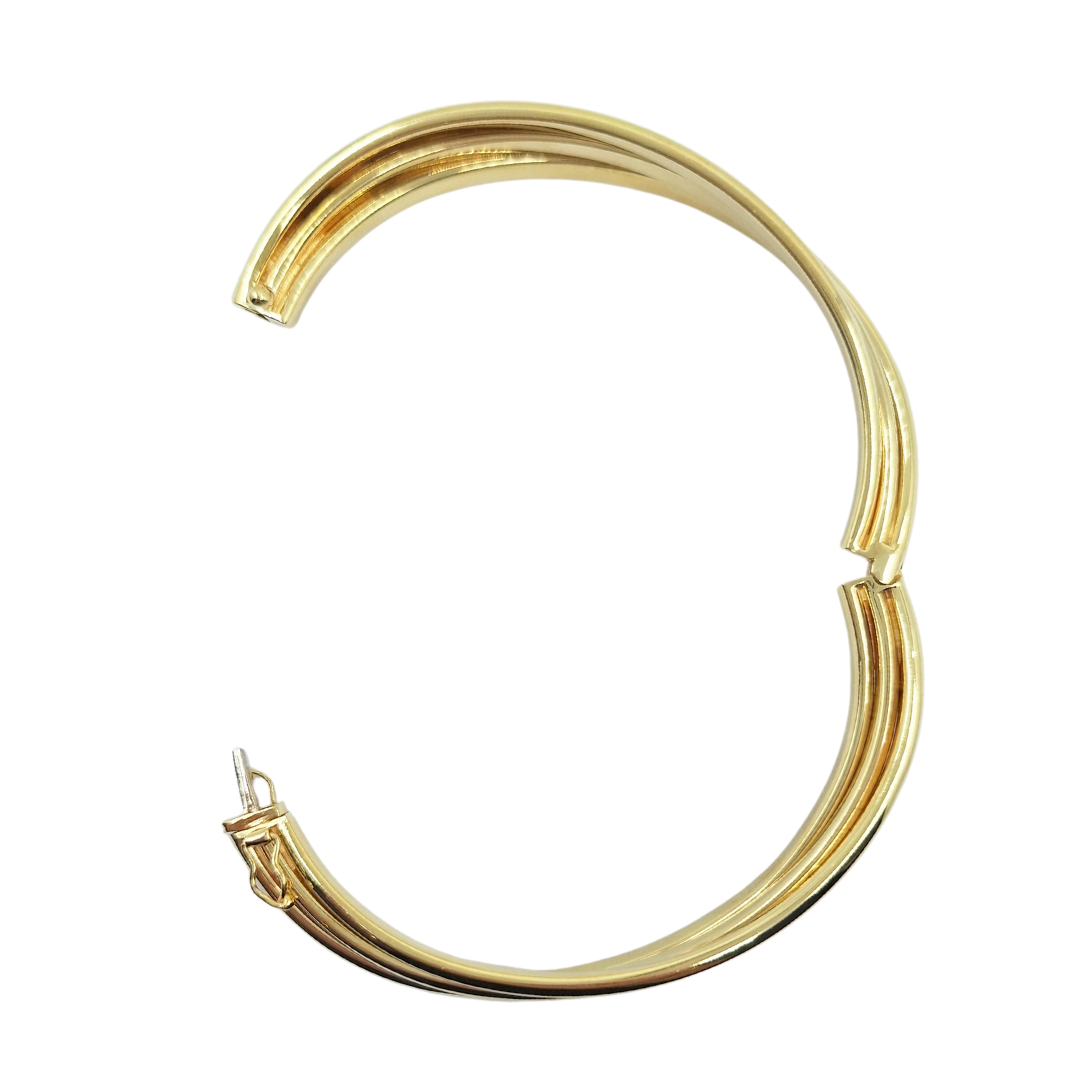 9ct Yellow Gold 3 Row Bangle