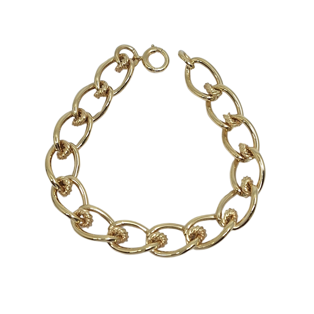 9ct Yellow Gold Fancy Link Bracelet