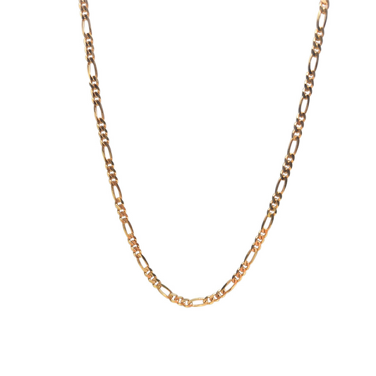 9ct Yellow Gold Figaro Chain 18"
