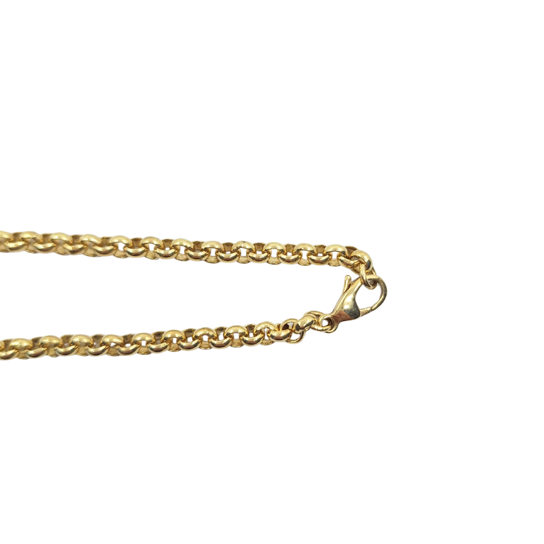 9ct Yellow Gold Round Link Belcher Chain 24"