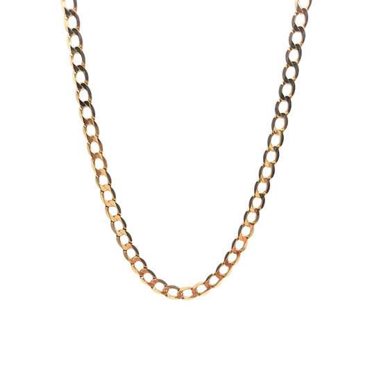 9ct Yellow Gold Curb Chain 22"